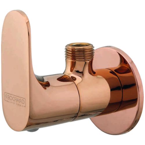 Angle Cock with Wall Flange Rose Gold